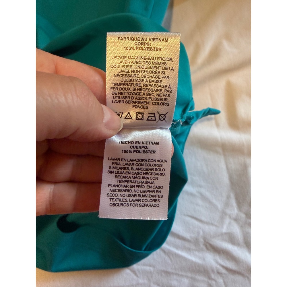 Ashworth Disney Magnolia Golf Course Polo Shirt‎ Mens Medium Teal Blue Pocket - Picture 6 of 11
